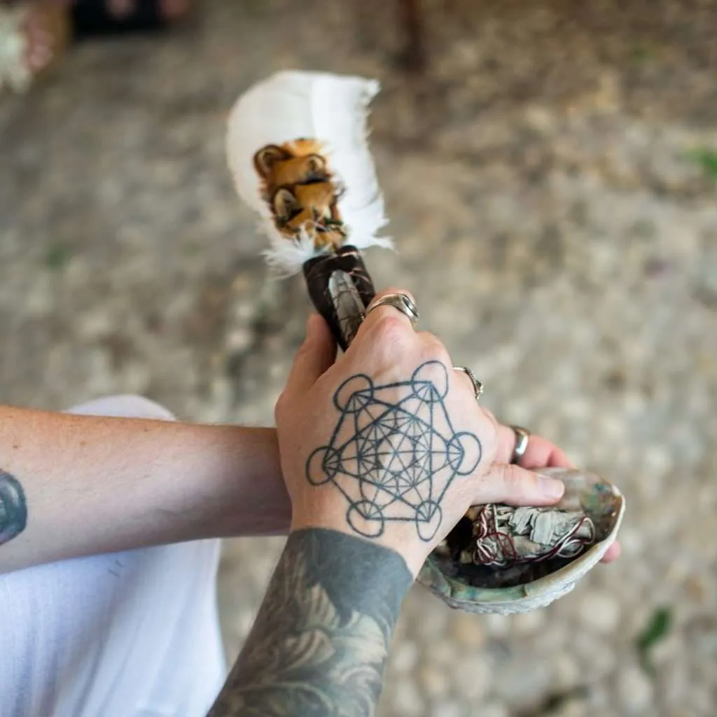 shamanic healing smudge and wand