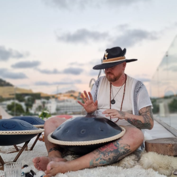 sound bath on the rooftop of Nobu Hotel Ibiza Bay