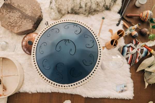 hand pan, box drum and chimes