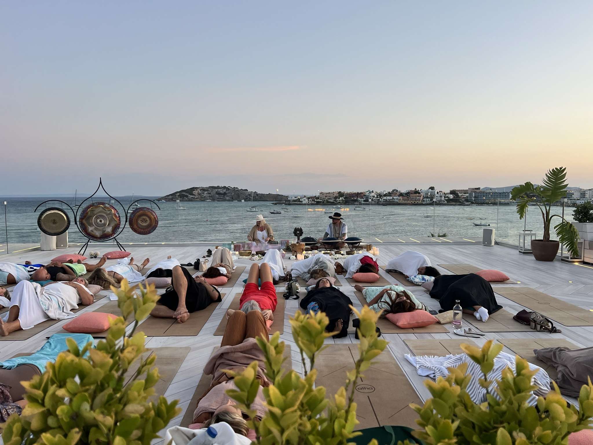 Sound healing, sound bath on Nobu Rooftop