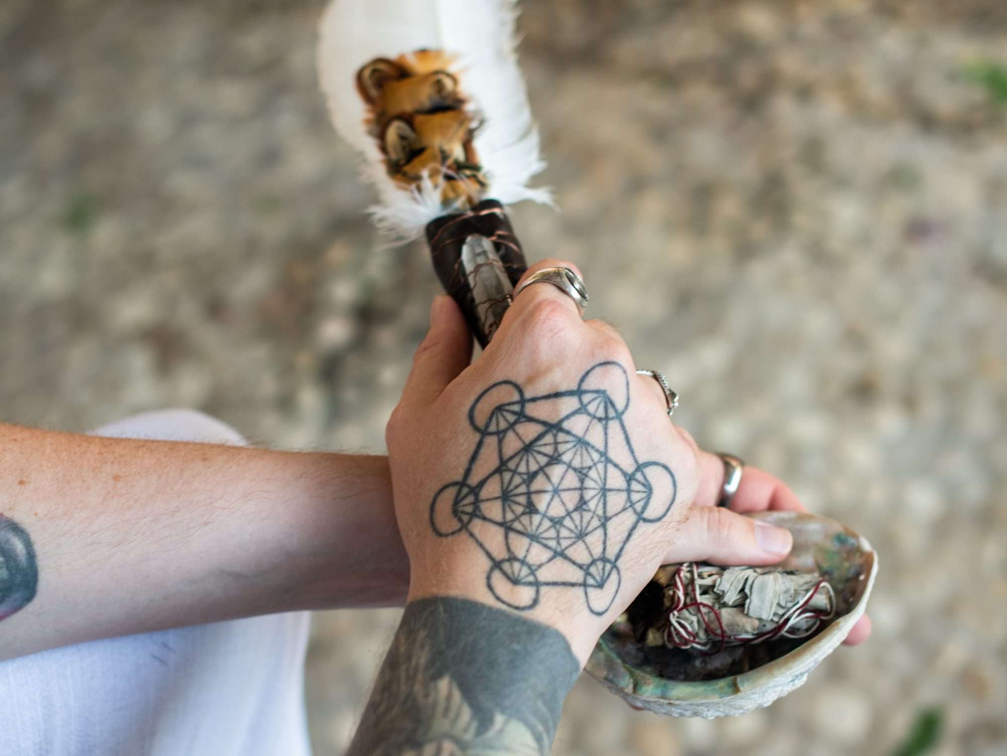 shamanic healing tools for cleansing negative energy smudge and wand