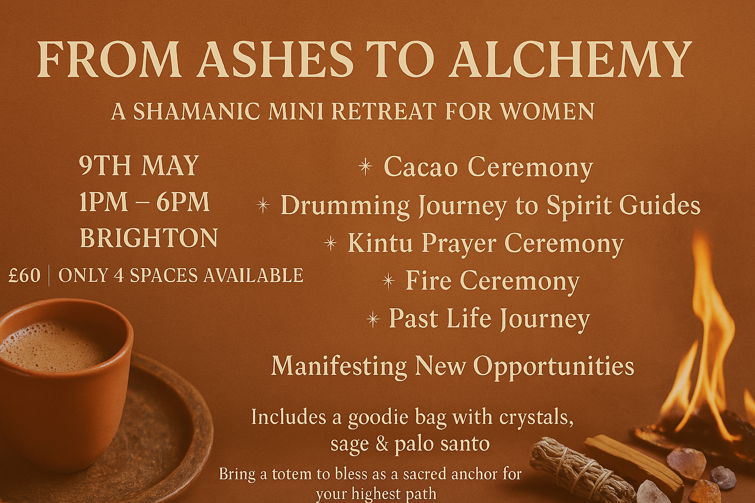 From Ashes to Alchemy: A Transformational Half-Day Retreat for Manifestation and Release