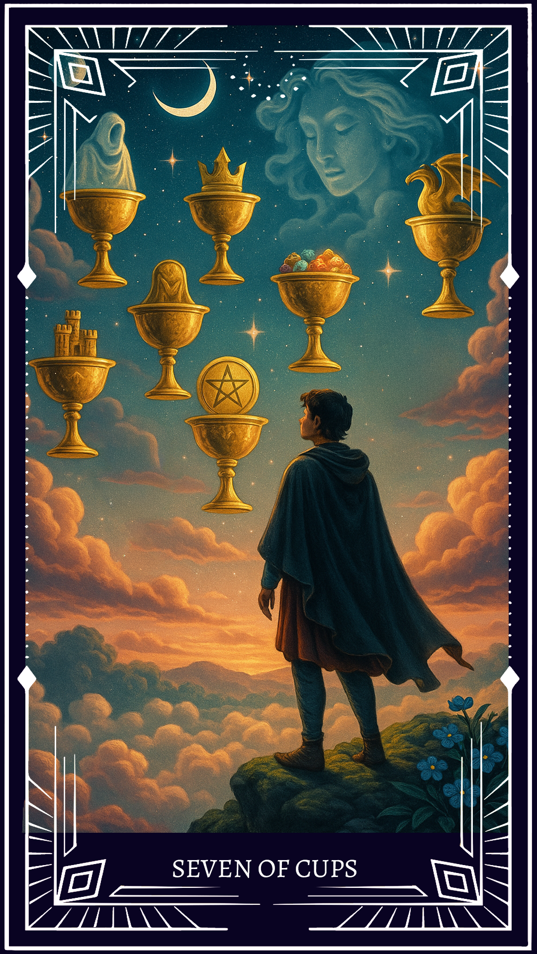 November Tarot Reading: Seven of Cups and Eight of Wands Meaning